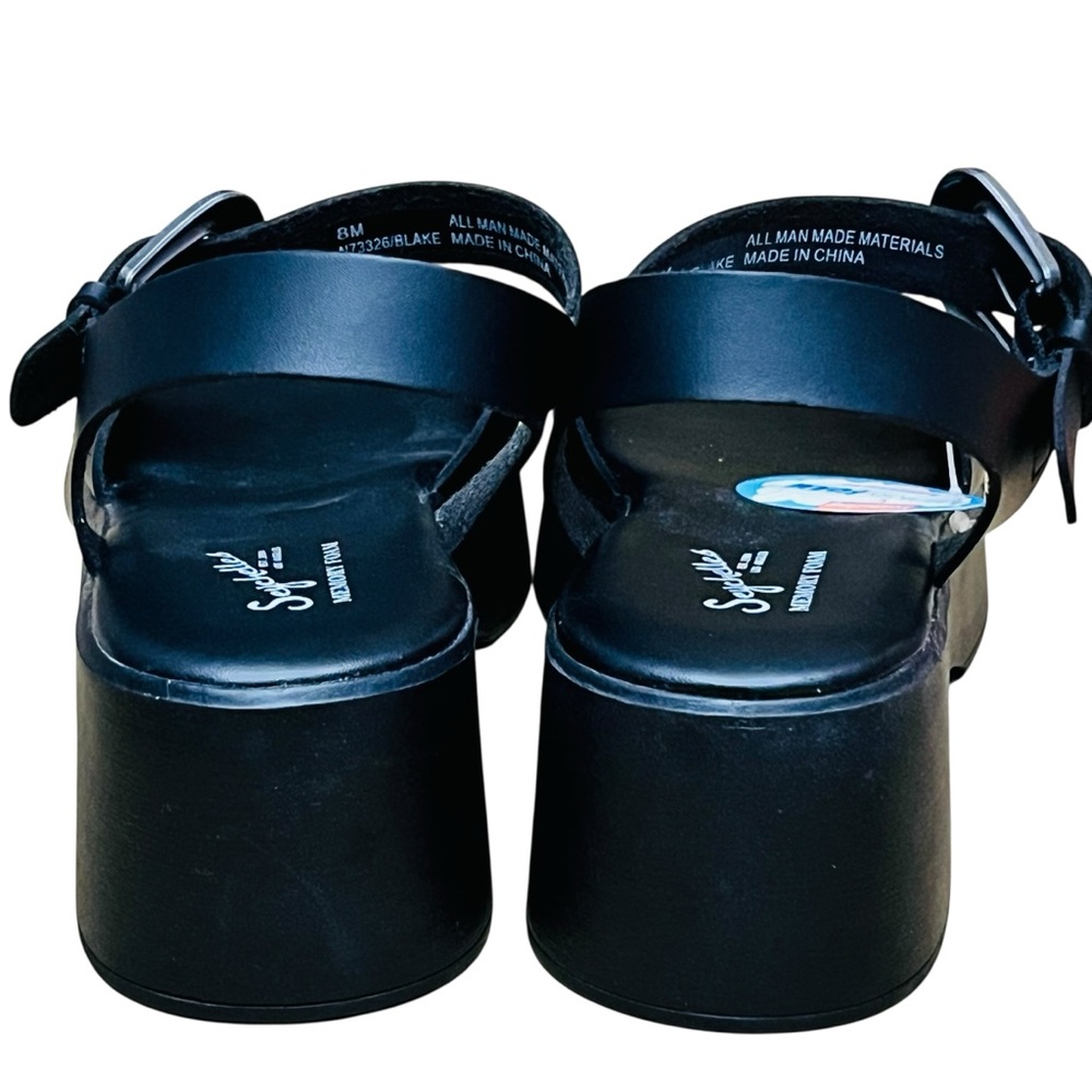 Seychelles Up in The Clouds Wedge Sandal Platform Black Shoes Sz 8M NEW - Picture 9 of 12